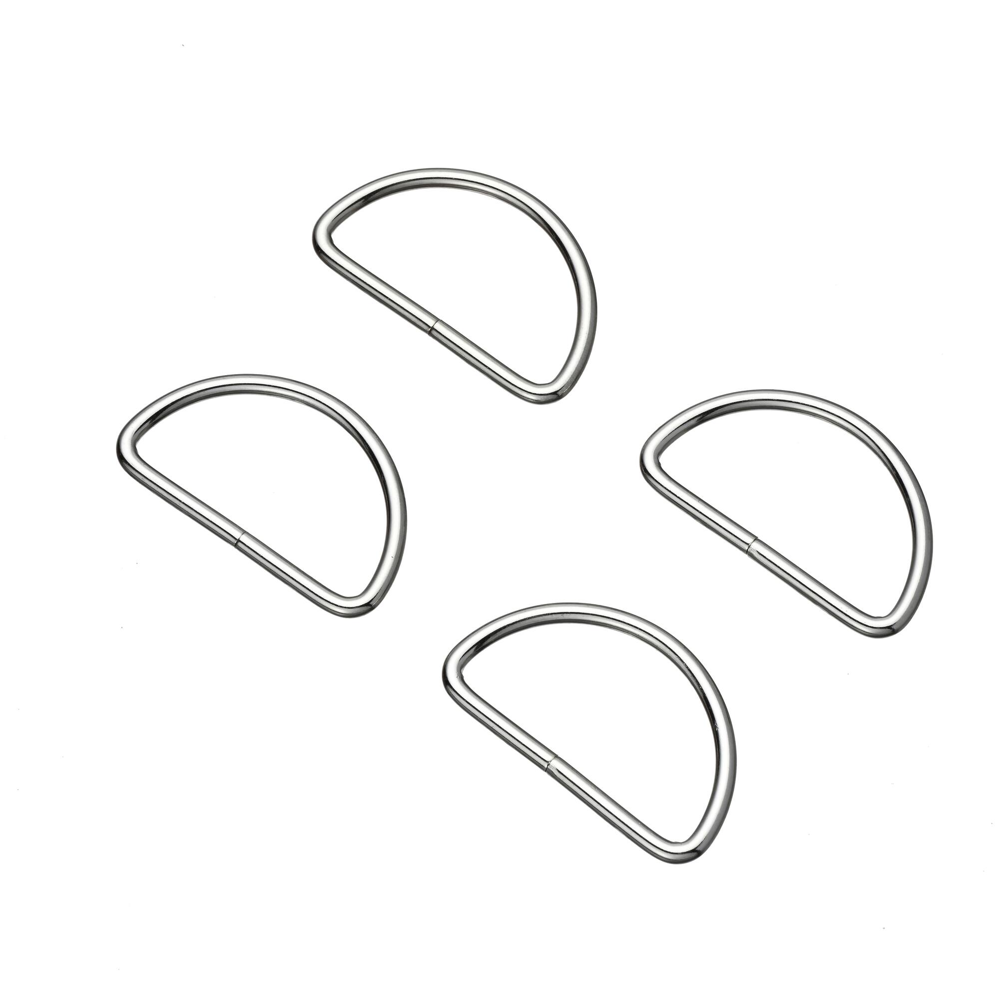 44mm Rhodium D Rings, 8ct. by Bead Landing™